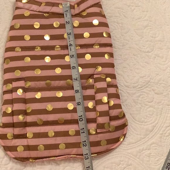 Puff Polka Dot Doggy Coat, Size M - Picture 7 of 8